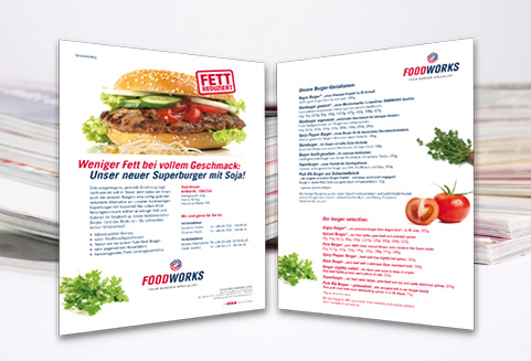 Werbeagentur Vitamin G - Foodworks Superburger-Salesblatt